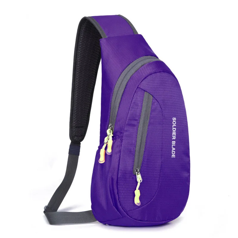 Fashion men Crossbody Bags male casual messenger bag Brand Designer women travel Shoulder Bag Anti Theft Chest Pack - Цвет: purple