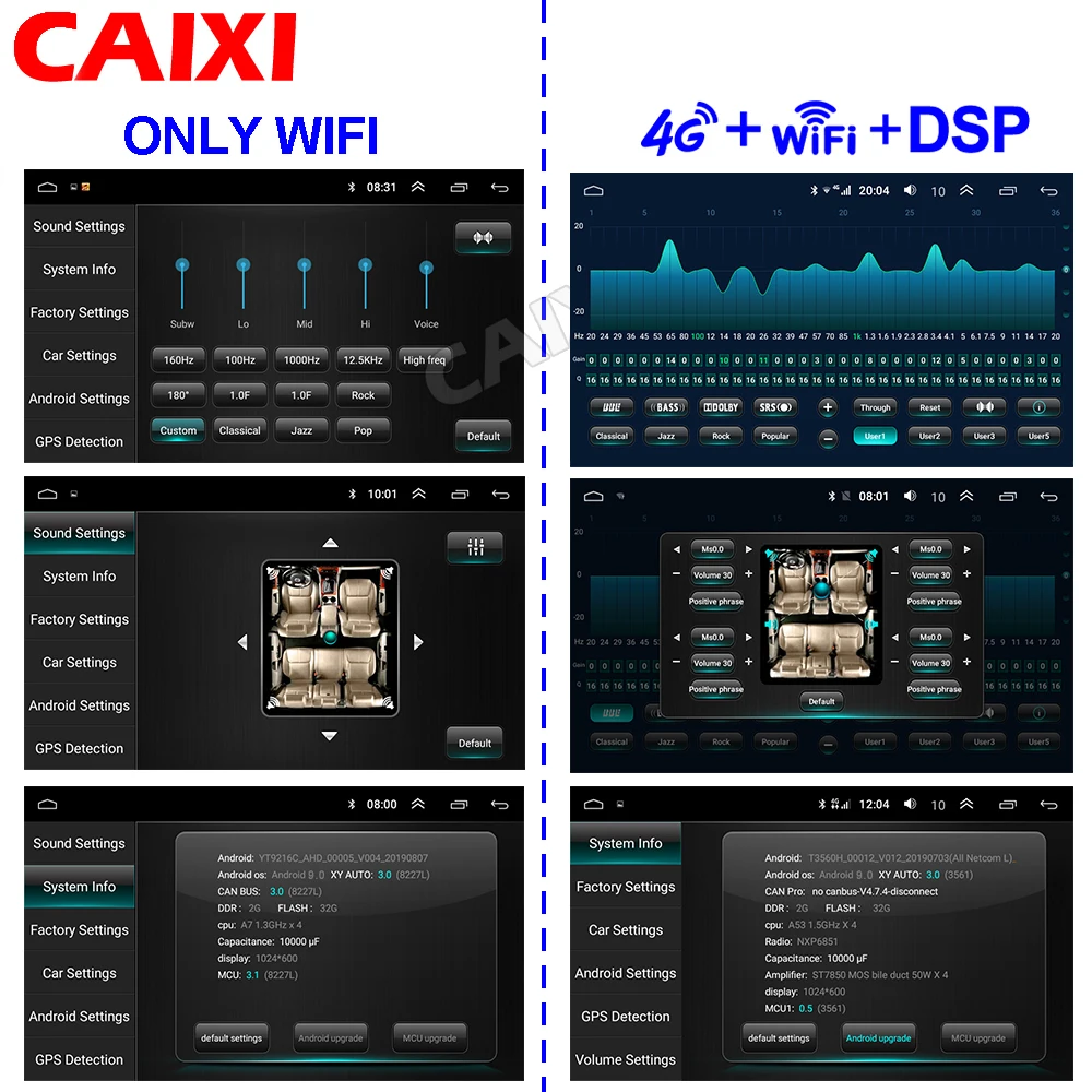 CAIXI 9 дюймов автомобиля Android 8,1 gps навигация 2 DIN Автомобильный Радио DVD плеер для 2004 2005 2006-2011 FordFocus Exi в