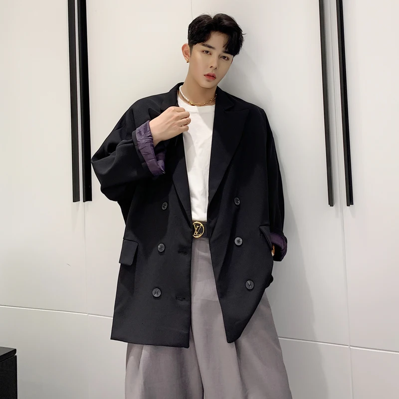 Evening Wear For Men Korean Students Simple Suit Blazer Jacket Plus Fertilizer XL Spring Loose Thin Wild Jacket Costume Evening Wear For Men Korean Students Simple Suit Blazer Jacket Plus Fertilizer XL Spring Loose Thin Wild Jacket Costume