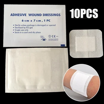 

10pcs/set Non-woven Large Adhesive Wound Dressing Bandage Pad Plasters Adhesive Bandage Disposable Portable Wound Dressing