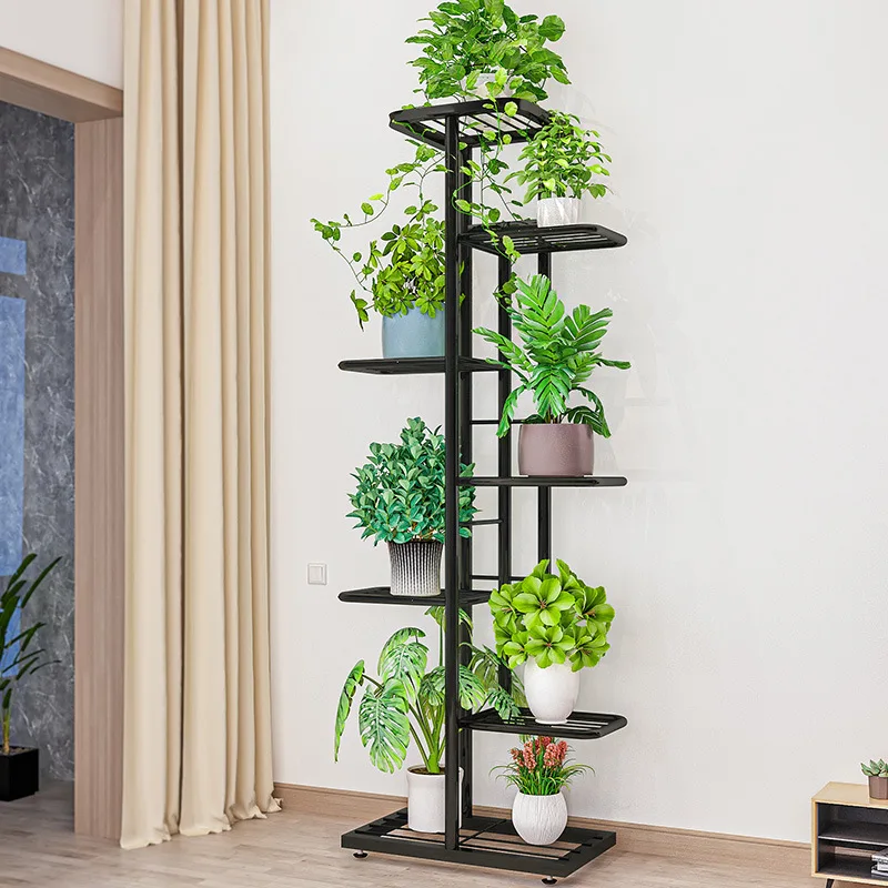 6/7/8Layers Flower Stand Rack Storage Shelf Iron Plant Holder Home Garden Flower Pot Organizer Living Room Balcony Storage Rack