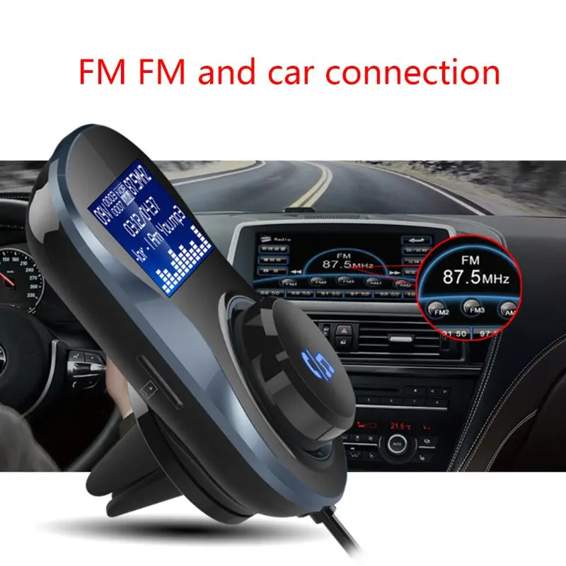 Bluetooth Hands-free FM модулятор стерео автомобильный mp3-плеер адаптер fm-передатчик двойной USB Автомобильное зарядное устройство