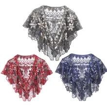 Beauty-Emily, новинка, Ретро стиль, кружевные свадебные аксессуары, блестящая шаль, свадебные бусы, хрустальные накидки, элегантная накидка