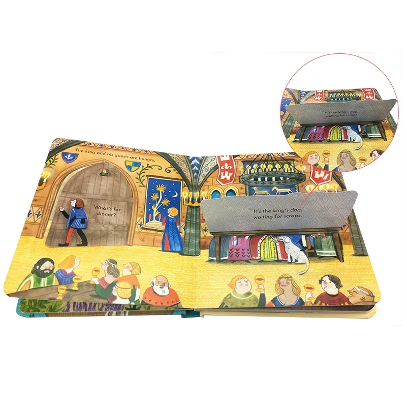 Usborne Пип внутри замка Оригинальный 3D лоскут дети картина история картон