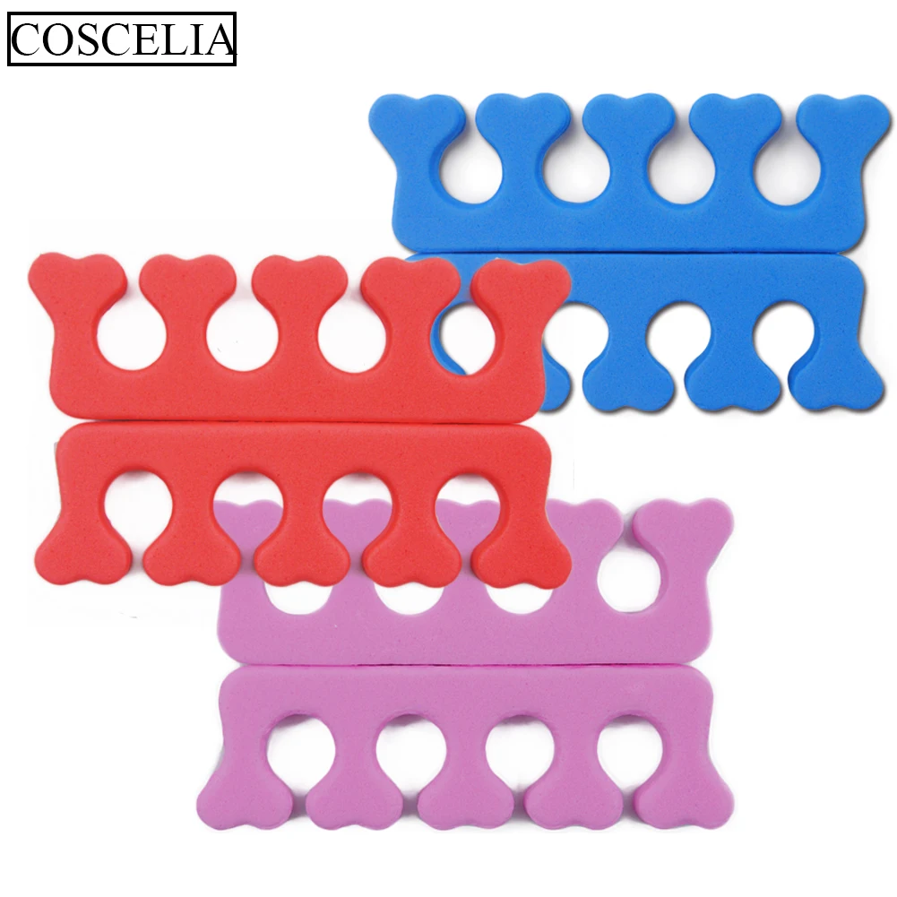 

Silicone Soft Form Toe Separator Finger Spacer For Manicure Pedicure Nail Tool Flexible Soft Silica Random Color