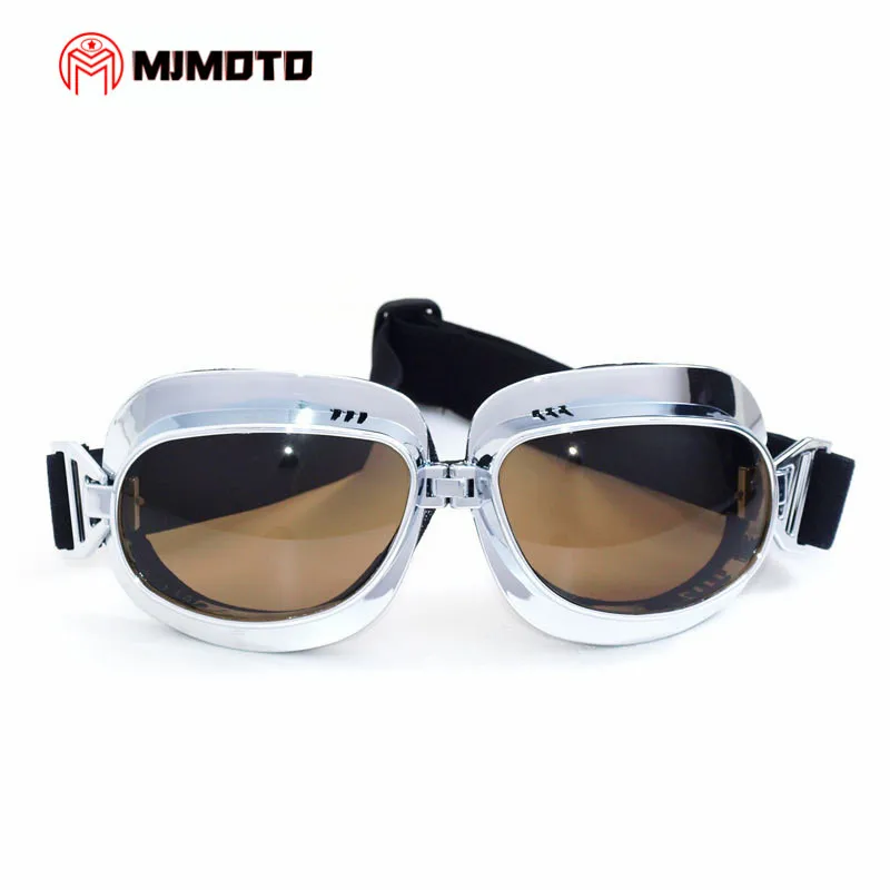 MJMOTO винтажные мотоциклетные шлем очки скутер Очки для мотокросса Ретро пилот круизер стимпанк очки ATV лыжные велосипедные очки