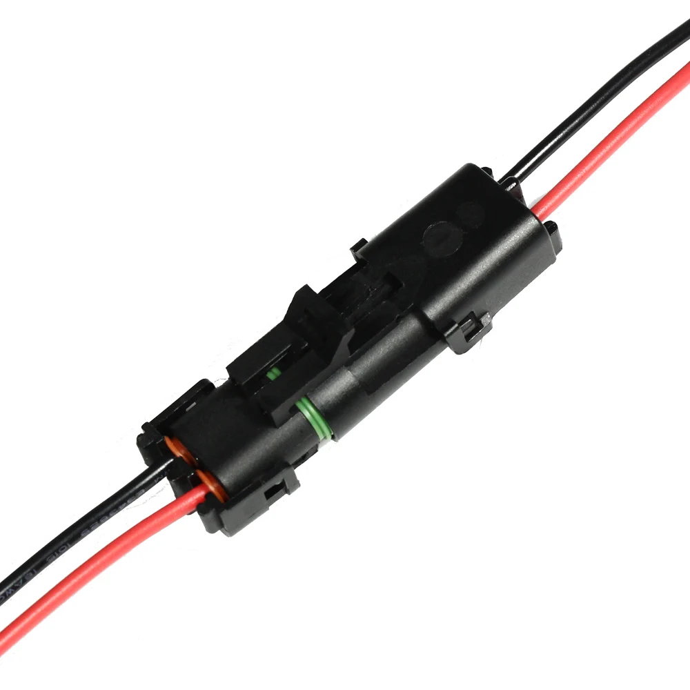 YUNPICAR 2 Pin Way Waterproof Electrical Connector Waterproof Electrical Connector for Car Truck Boat Motorcycle Bike Marine