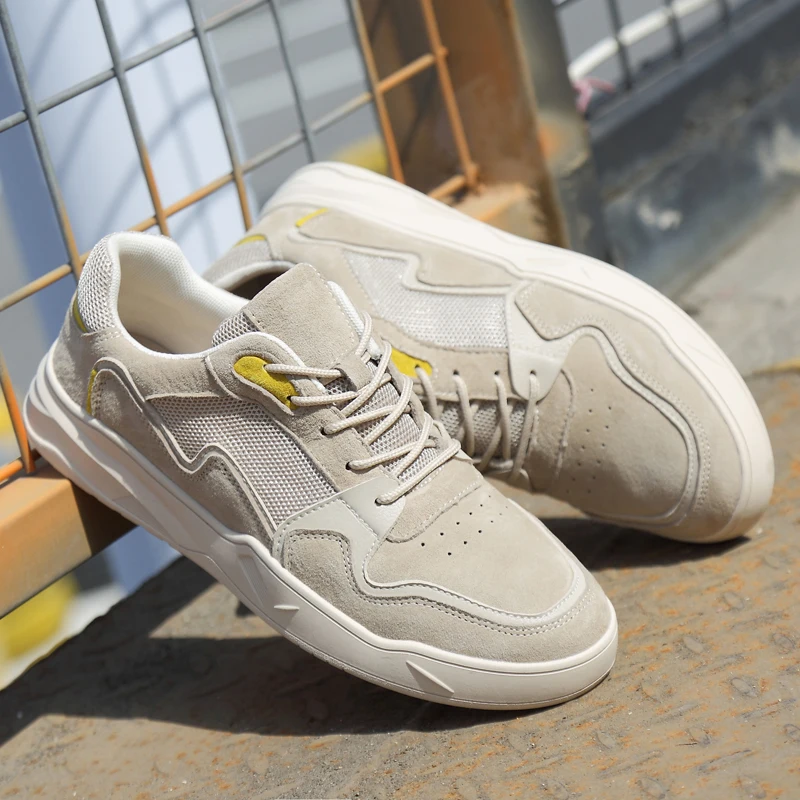 Кроссовки мужские кожаные дышащие плоская подошва модная повседневная обувь