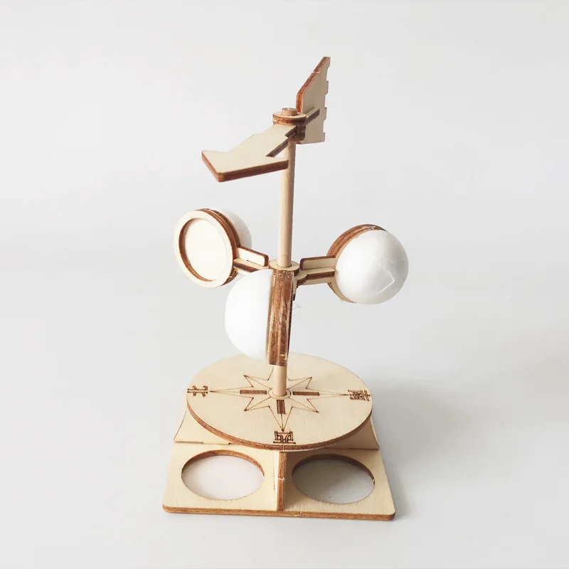 

DIY Handmade Weathervane Children Assembled Toy Wooden Model Elementary School Science Experiment Wind vane Material Pack
