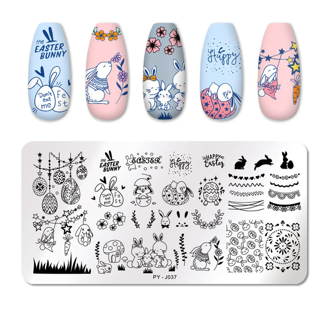 PICT YOU 6cm * 6cm Square Leopard Nail Stamping Plates Animal Patterns Stencil Tools Stainless Steel Nail Art Stamp Design