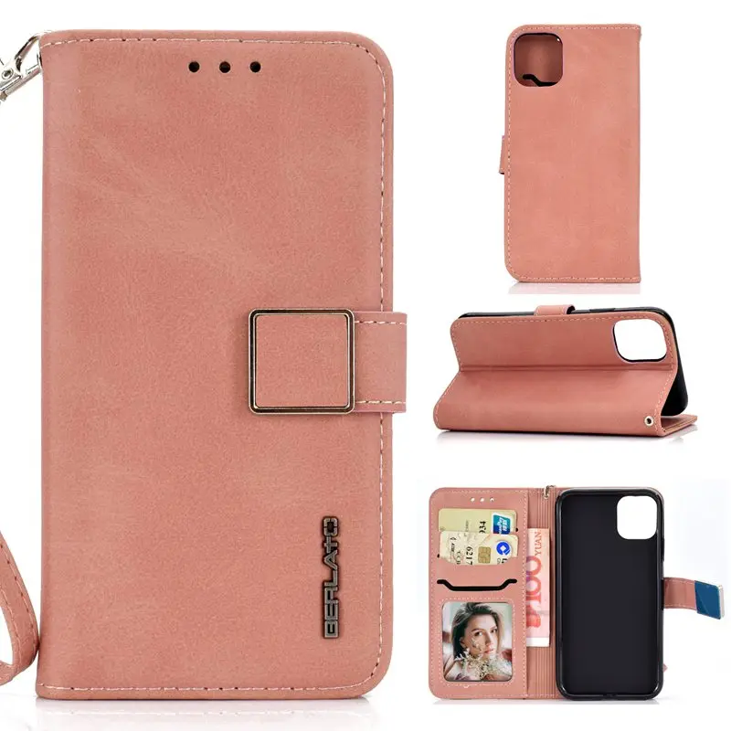 

Case For iPhone 11 Pro Max 11 Pro 11 With Strap Flip Leather Case For iPhone XS Max XR XS X 7 8 6 6S Plus Card Slots Stand Cover