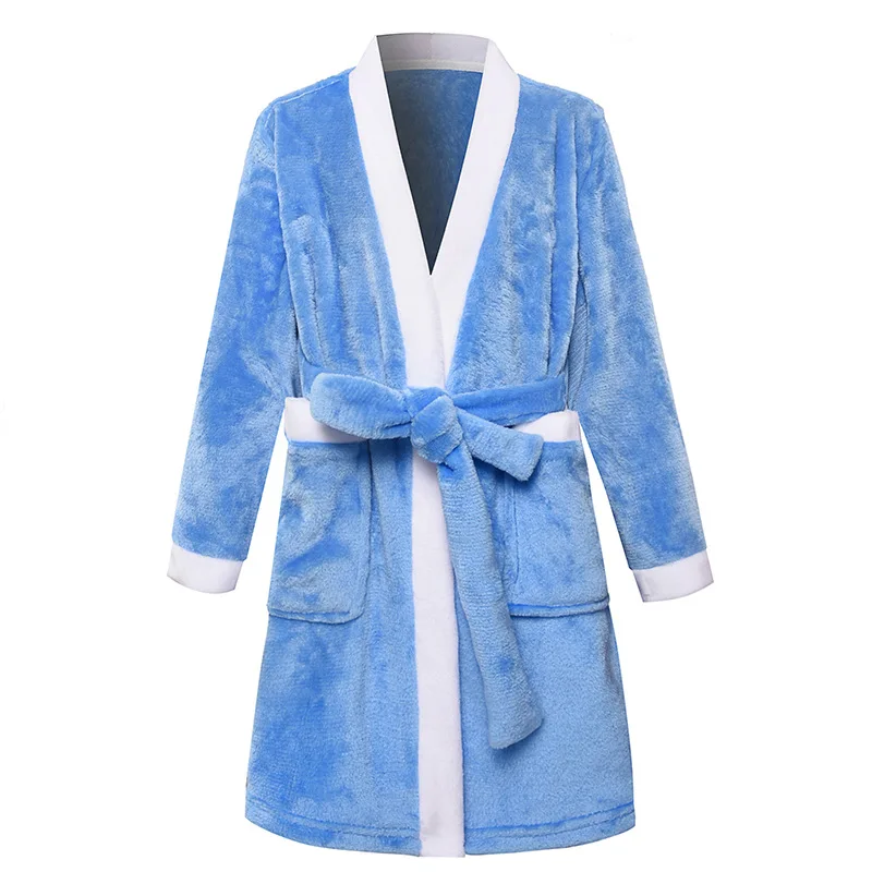 Boys Girls Bathrobes Children Hooded BabyTerry Winter Fleece Bath Robes Towel Kids Velvet Pajamas Gown