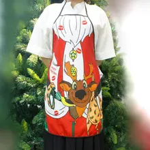 Женский сексуальный фартук, Мультяшные забавные рождественские фартуки для праздников и вечеринок украшения 71x58 см