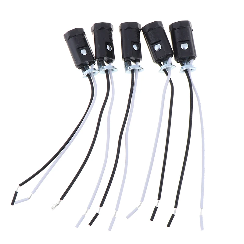 New 5Pcs Candelabra Base E12 Lamp Holder Light Sockets Keyless 6inch Wire Leads Acc Bulb Lighting Replacement Parts | Лампы и