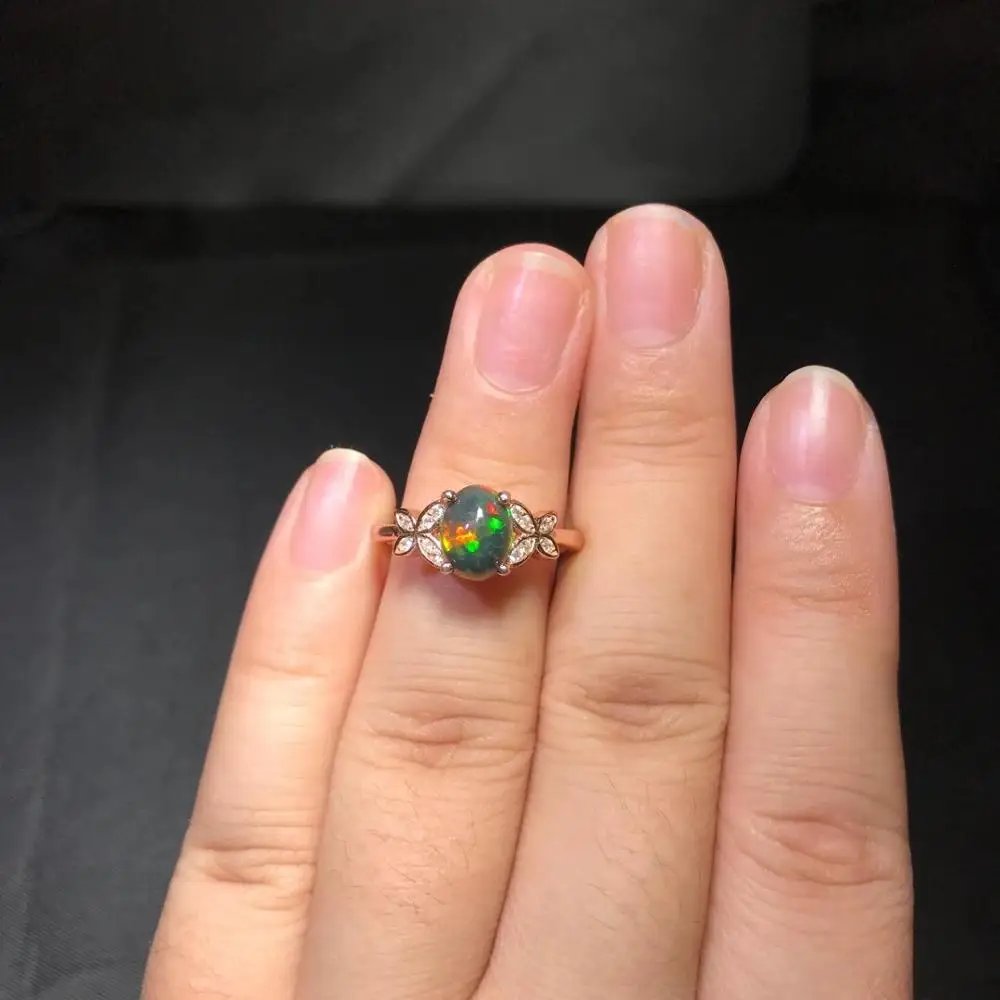 Кольцо С Черным Опалом Купить