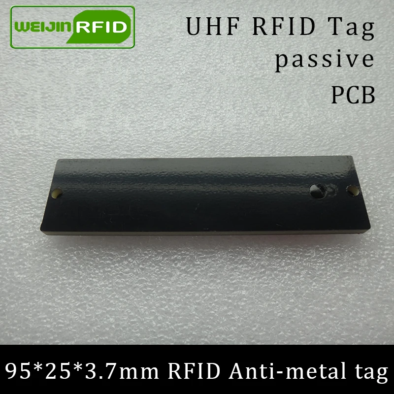 

UHF RFID anti-metal tag 915mhz 868mhz Alien Higgs3 EPCC1G2 6C 95*25*3.7mm long reading distance PCB smart card passive RFID tags