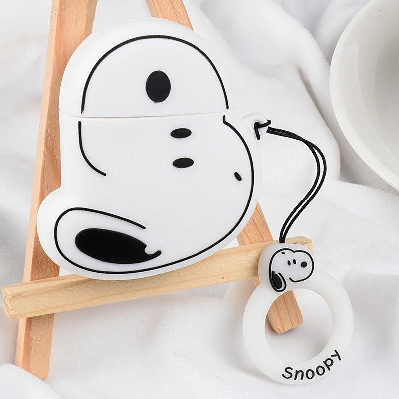APK01-KTSnoopy SoCouple мультяшный Bluetooth чехол для наушников для Apple AirPods Мягкий силиконовый чехол для зарядки наушников Защитный чехол для AirPods - Цвет: APK01-KTSnoopy