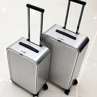 Vnelstyle 100% All Aluminum travel rolling luggage new luxury fashion suitcase spinner carry on trolley case 16/20/24 inch