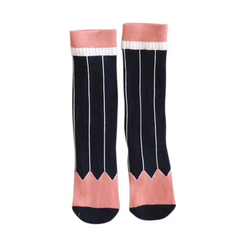 Infant Toddler Soft Pencil Pattern Cotton Knee Socks Kids Baby Girl Boy Child Tube | Мать и ребенок