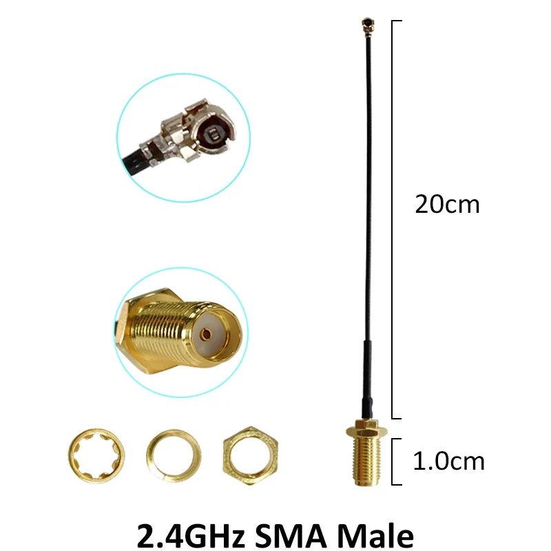 EOTH 2.4g antenna 3dbi sma male wlan wifi 2.4ghz antene SMA female pigtail Extension Cable iot module antena