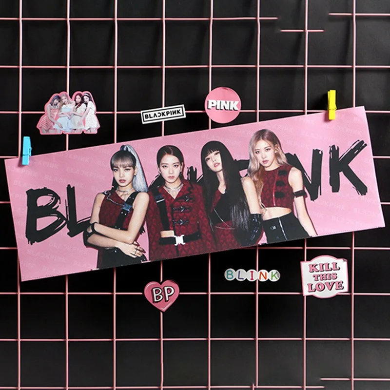 1 шт. Kawaii Blackpink концертная поддержка ручная баннерная ткань повесить плакат Канцелярский набор для фанатов подарок друзьям