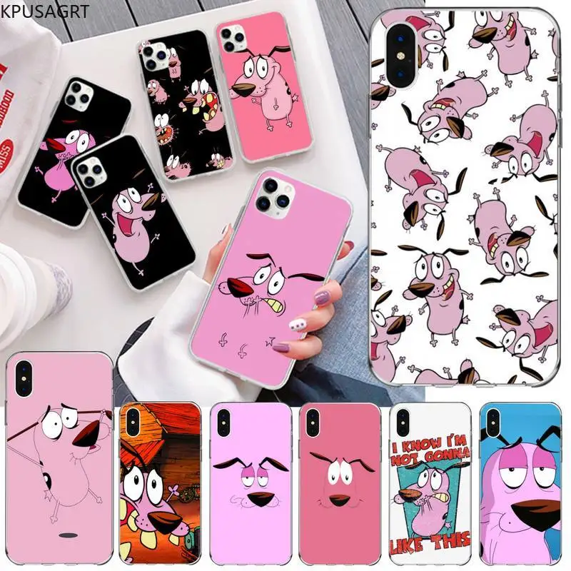 

KPUSAGRT Courages Cowardly Dogs Customer Phone Case for iphone 12 pro max 11 pro XS MAX 8 7 6 6S Plus X 5S SE 2020 XR cover