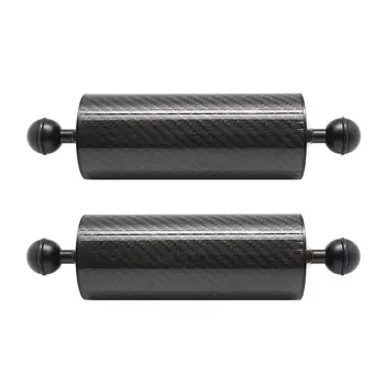 

2 x 8" / 20.5 cm D60mm Carbon Fiber Underwater Float Dual Ball Arm for Diving Tray Video Light/Strobe mounting Buoyancy System (2 PCS)
