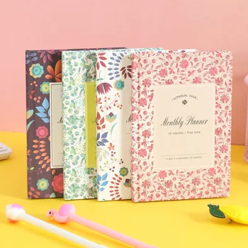 

A6 Notebook Agenda Planner Flower Language Pattern Small Diary Full Year Planner Journal Daily Monthly Plan Mini Pocket Notebook
