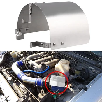 

Stainless Steel Chrome Racing Car Cold Air Intake Cone Sport Air Filter Cover Heat Shield For 2.5 '' -5 "Neck Air Filter Cover