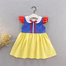 Платье принцессы для девочек; летнее платье принцессы с героями мультфильмов для маленьких девочек; детская одежда на день рождения