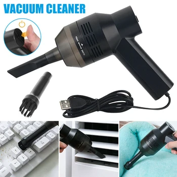 

High Quality USB Black Mini Vacuum Cleaner Portable Car Handheld Air Duster For Home&Car Mini Wireless Strong Cyclone Suction
