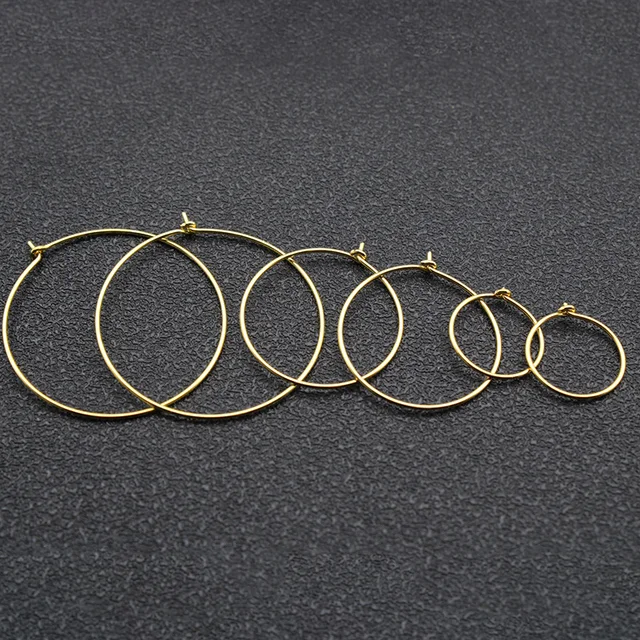 s925 sterling Silver Hypoallergenic Earrings Big Circle Ear Wire Hoops Earrings Hooks for DIY Jewelry Making Findings Supplies gold