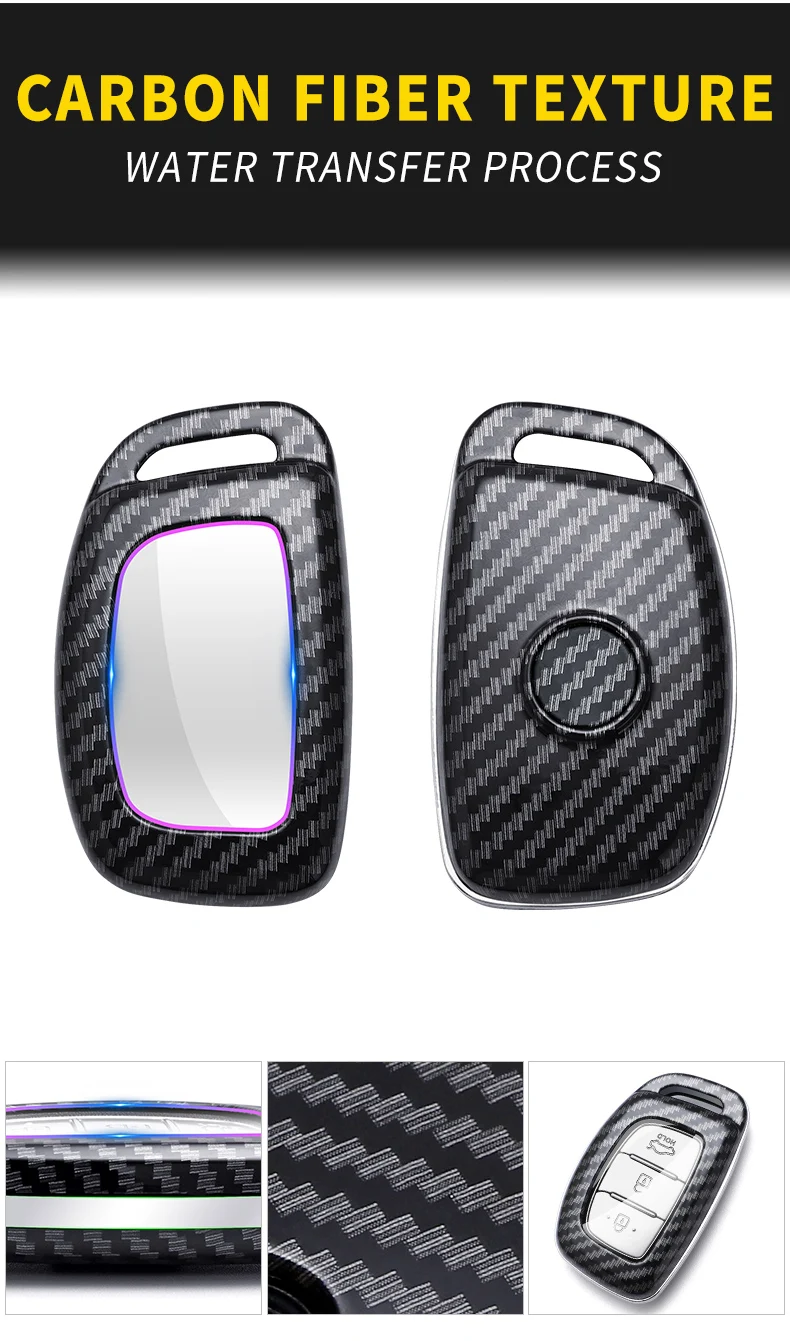 Carbon Fiber Car Smart Key Cover Case For Hyundai iX20 i30 i40 ix35 ix25 Tucson Verna Sonata Protect Button Shell Accessories - Ha56aa0cfdc65481ebab9b62989734064k