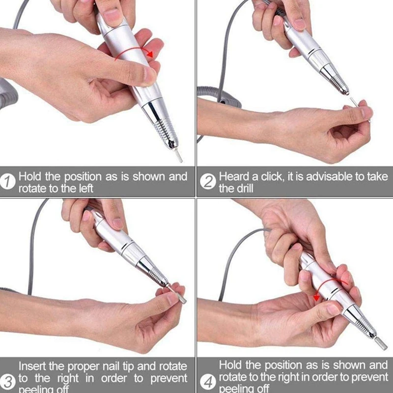 New 30000Rpm Portable Electric Nail Drill Machine Rechargeable Cordless Manicure Pedicure Set For Nail Equipment Us Plug