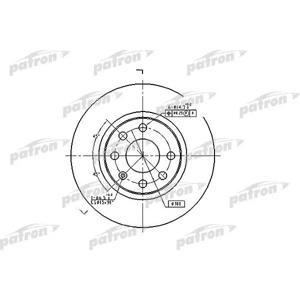 Диск тормозной передн DAEWOO: CIELO 94-98, ESPERO 95-99, LANOS 9