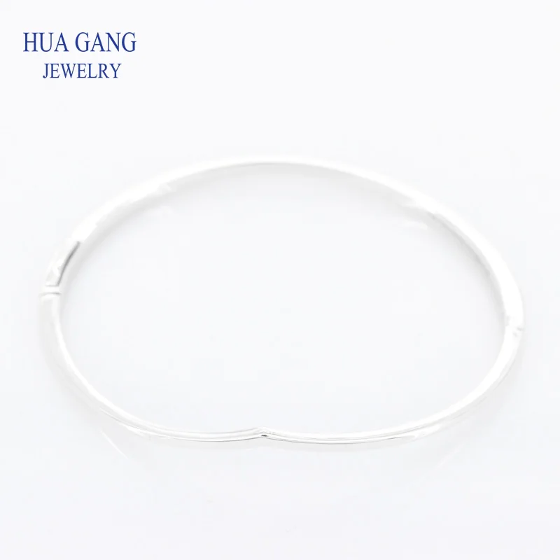 Высокое качество 925 пробы Серебряный Блестящий браслет для женщин гладкий изысканный минималистичный стиль подходящая шевронная форма