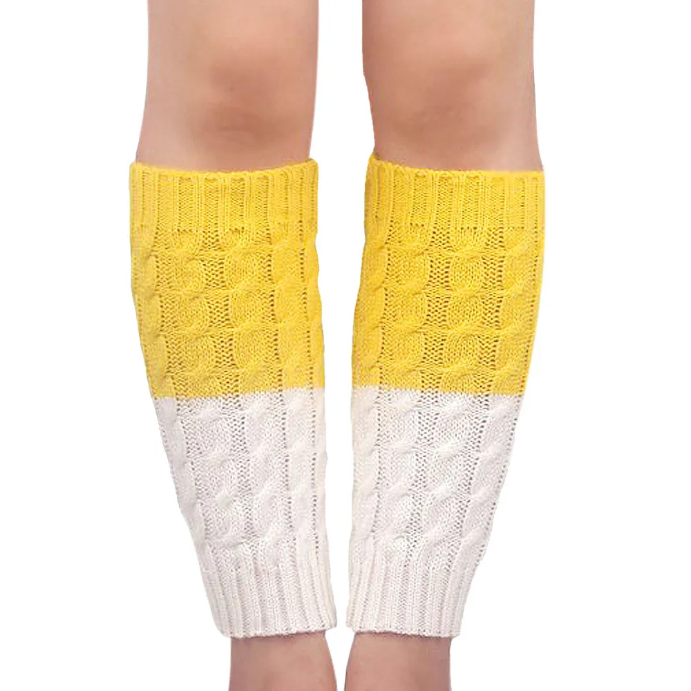 Woman Knitted Leg Warmers Socks Boot Cover guetre femme Keep Warm calentadores de mujer para invierno Fashion slouch socks