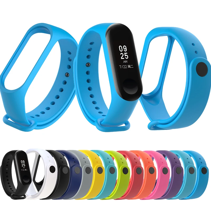 Мягкий силиконовый браслет mi band 4 для xiaomi xiomi xaom xioami 3 bend разных цветов Высокое