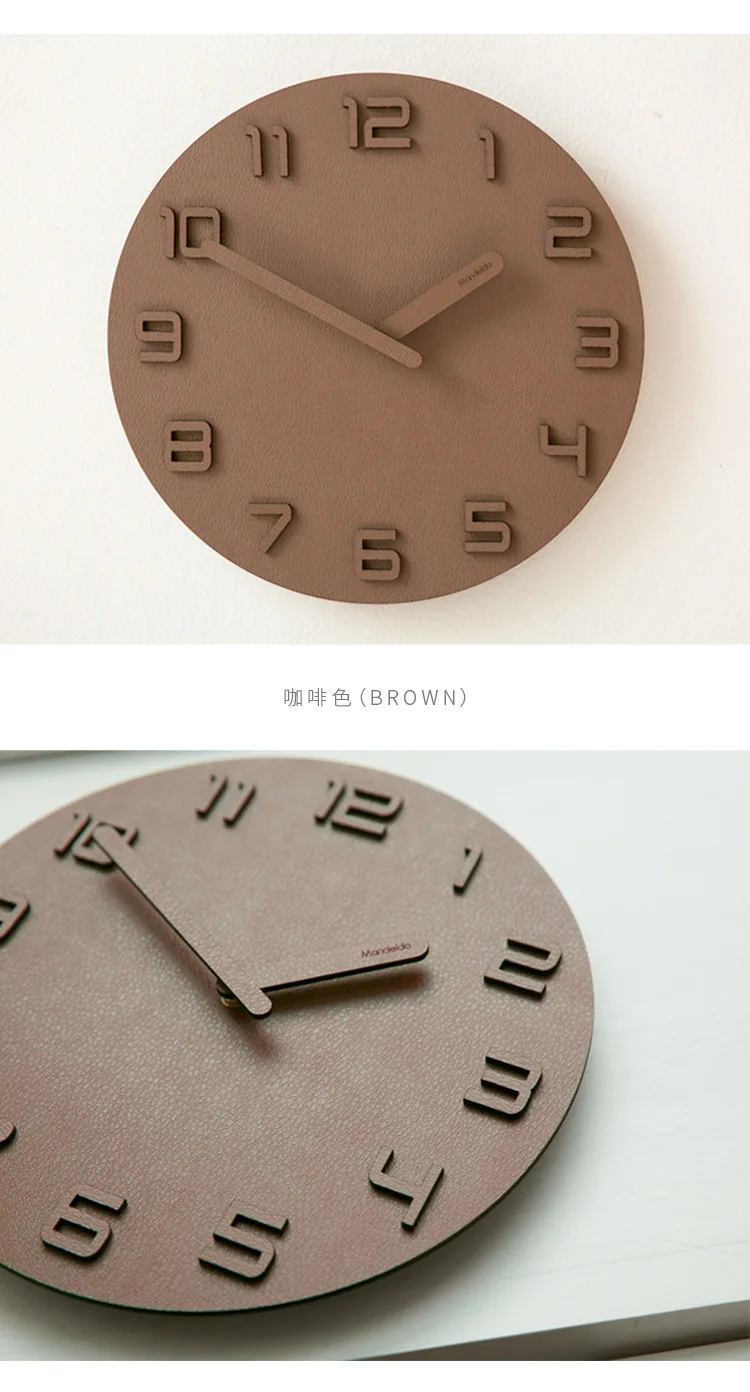 Nordic Luxury Wooden Wall Clock Simple Modern Design 3D Decoration for Living Room Wall Watch Unique Wood Clock for Home Decor