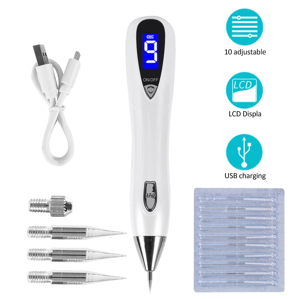 Removedor de Manchas Cuidados com a Pele Varredura Mancha Mole Remoção Verruga Corns Escuras Beleza Máquina Laser Tatuagem Sarda Caneta Lcd 24 com a pele laser mole tatuagem sarda remoção caneta