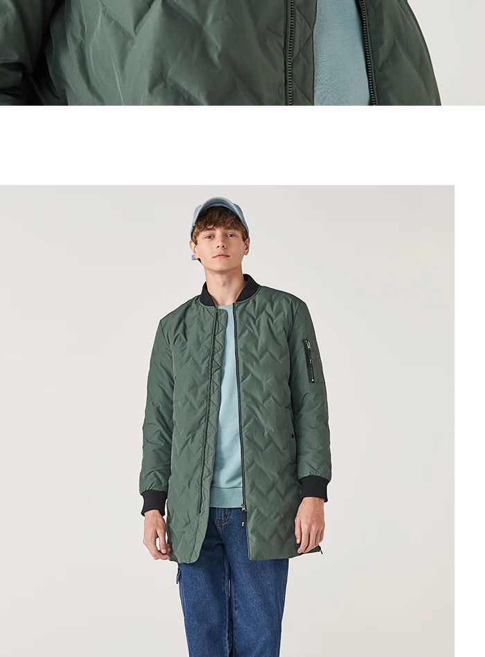 SEMIR пуховик мужской длинный новая зимняя Корейская версия воротник холодная повседневная куртка теплый пуховик мужской