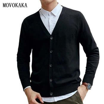 

Autumn Winter Cotton Cardigan Sweater Men Knitted Sweater Male Long Sleeve Sweaters Tops Casual Sweater Man Cardigan Outwear Man