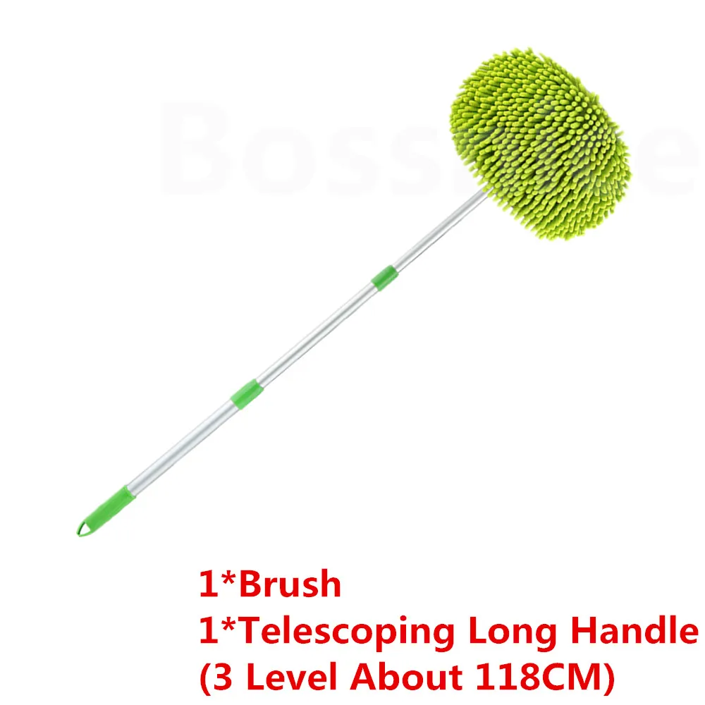 best ways to clean car seats 2 in 1 Car Cleaning Brush Car Wash Brush Telescoping Long Handle Cleaning Mop Chenille Broom Super Absorbent  Auto Accessories car wash water Other Maintenance Products