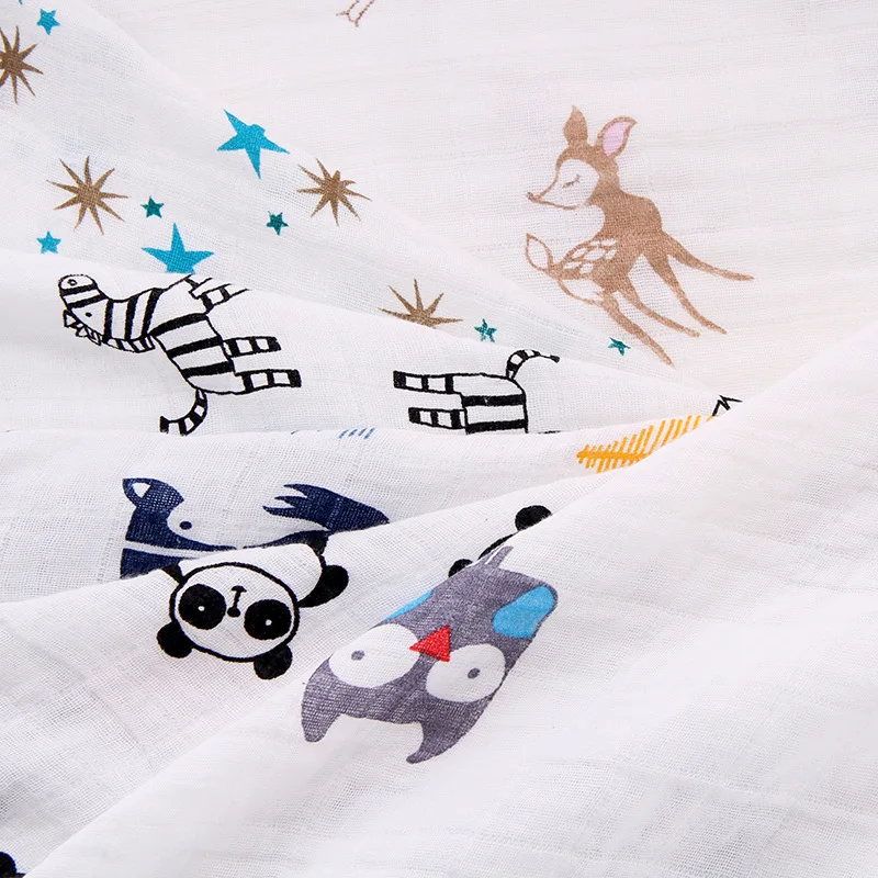 Muslin 100% Cotton Baby Swaddles for Newborn Baby Blanket Gauze Supplies Children Dream Blankets Infant Swaddle Towel 120*120cm