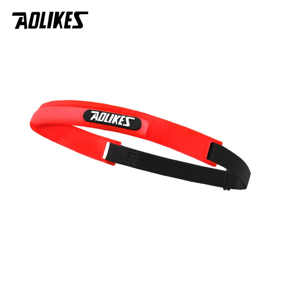 Red AOLIKES эластичная повязка на голову, Мягкая силиконовая Беговая Йога, велосипедная спортивная повязка для мужчин и женщин, фитнес, баскетбольная теннисная Кепка - Цвет: Red