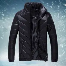 

Puffer Coat Quick Dry Generous Seam Pockets Full-Zip Winter Puffer Jacket Down Coat for Home Office