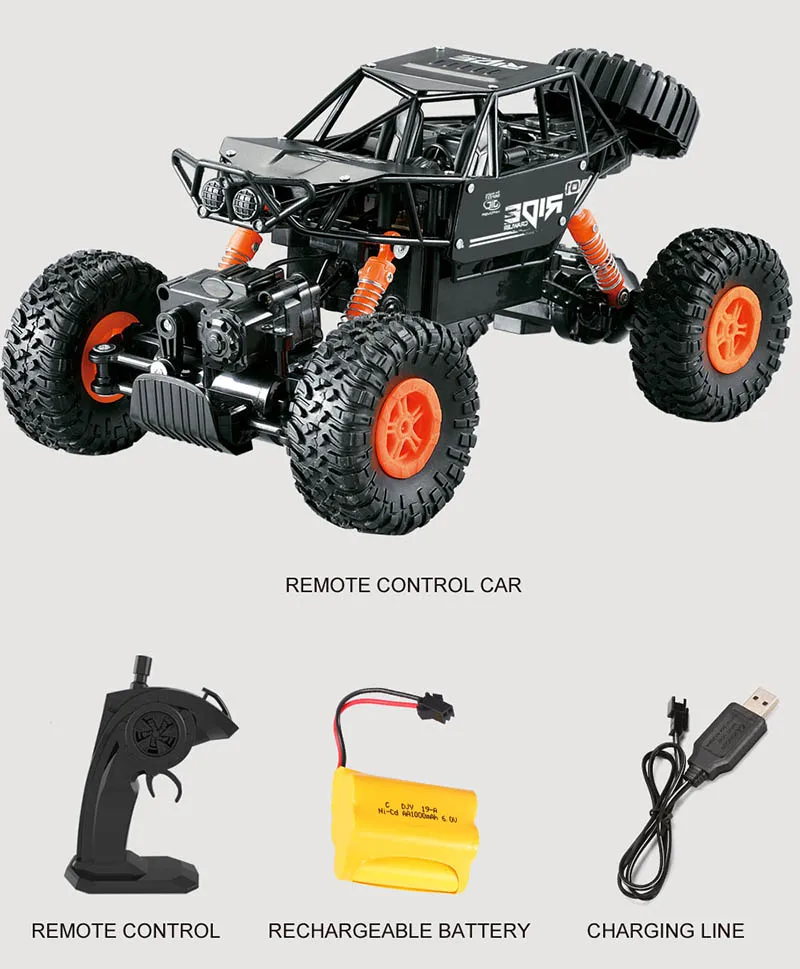 Сплав 2,4G rc автомобиль 1/16 10 км/ч внедорожный привод Bigfoot автомобили электрические четыре колеса скалолазание двойные двигатели автомобиль игрушки автомобиль для подарка