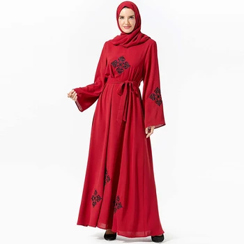 

2019 Abaya Dubai Turkish Hijab Muslim Dress Kaftan Islamic Clothing Caftan Marocain Robe Musulmane Islam Jilbab Tesettur Elbise
