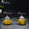 Arshen Newest 250ml Filterable Heat-resistant Glass Teapot Double Wall or With Stainless Steel Spring Teapot Clear Glass Tea Pot ► Photo 2/6