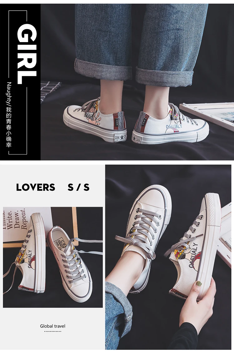 Новые граффити один Piecc кроссовки Для женщин 1970s с волнообразным краем; Zapatos De Mujers со смайликами, белый черного, желтого цвета обувь для скейтборда, кроссовки